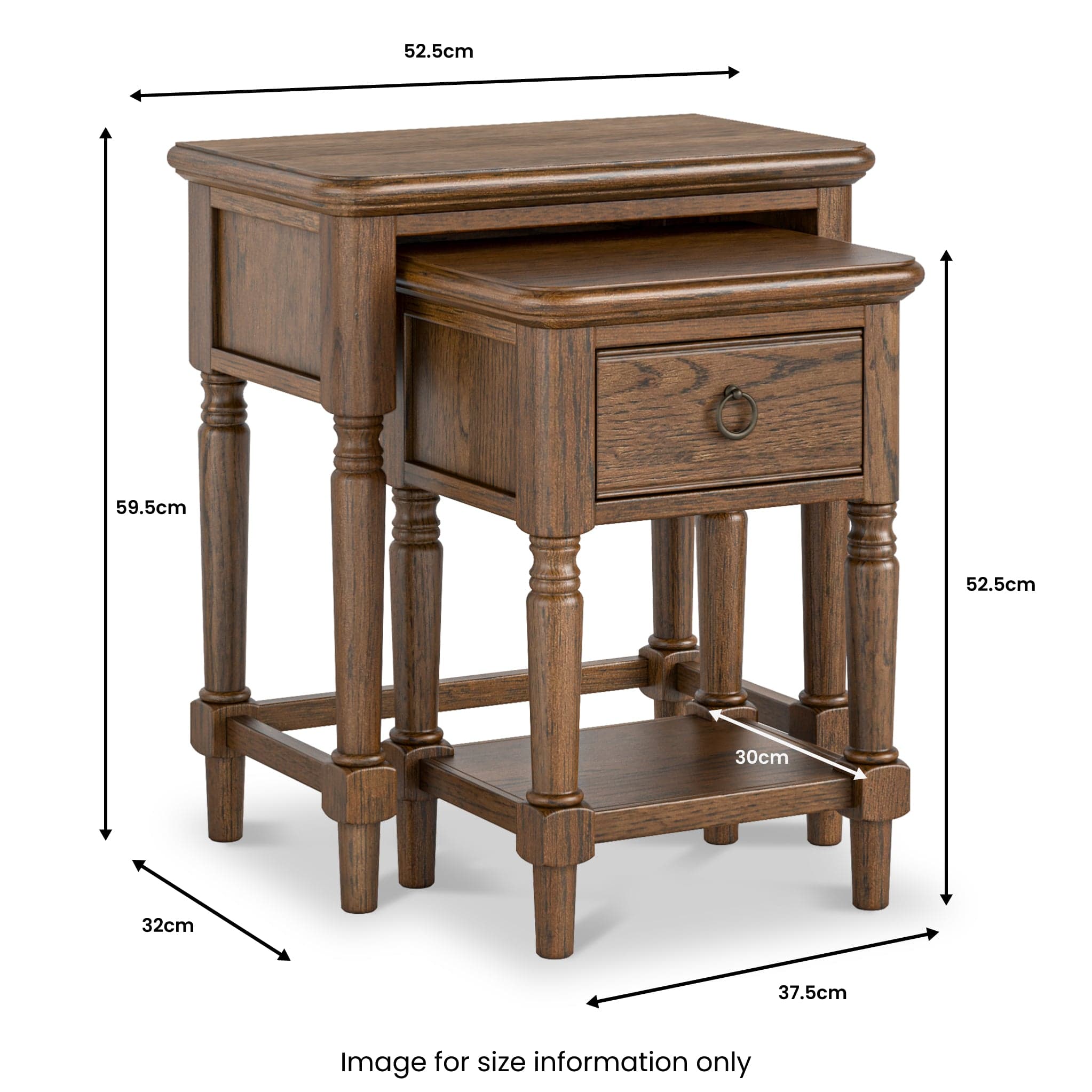 Rutland Dark Oak Nest of Tables